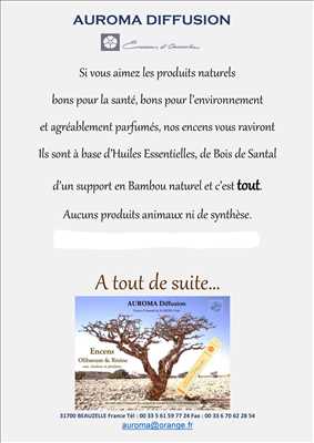 Exemple bougies parfumées - encens n°189 zone Loire-Atlantique par AUROMA Diffusion